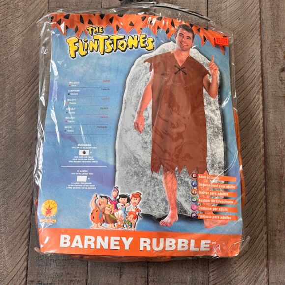 The Flintstones Classic Barney Rubble Adult Halloween Costume Size Medium - Picture 1 of 5